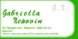 gabriella nepovin business card